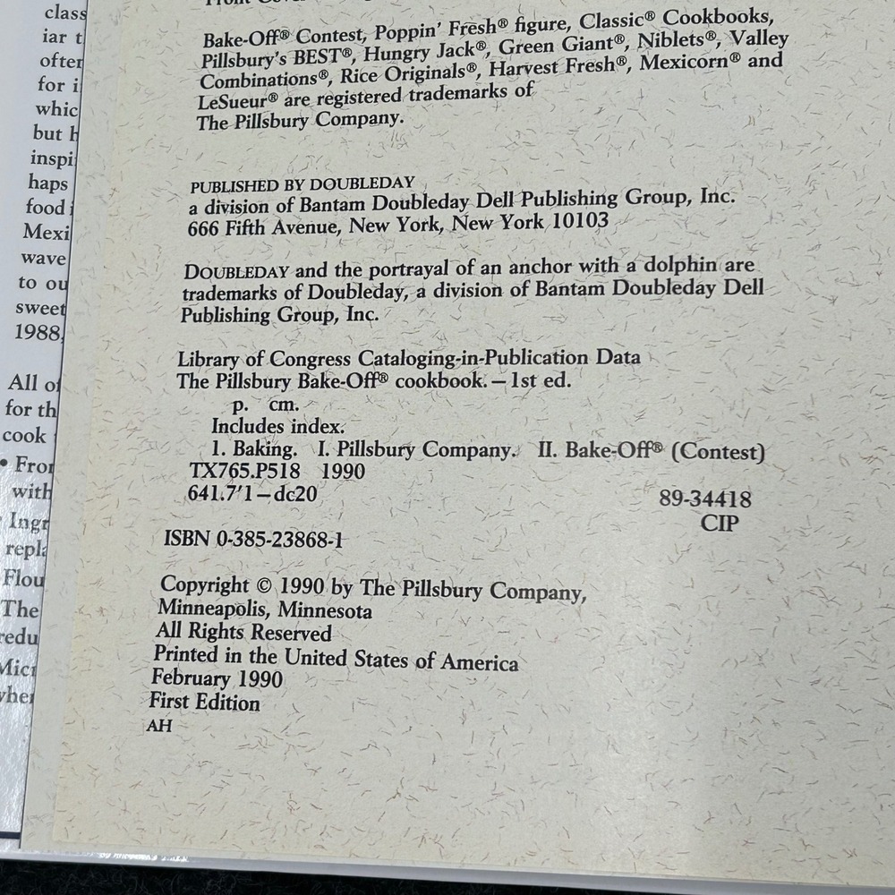 The Pillsbury Bake-Off Cookbook 1st Ed 1990 Hardcover Prizewinning Recipes - Picture 6 of 7
